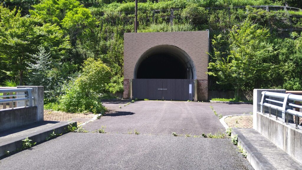 南相木ダムにつづくトンネル