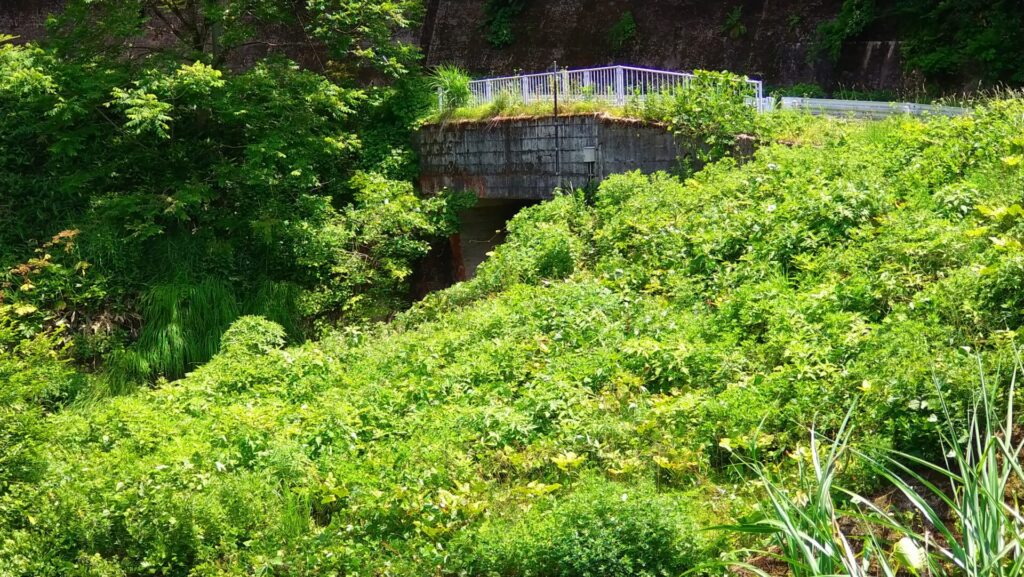 二岐ダムの放流口