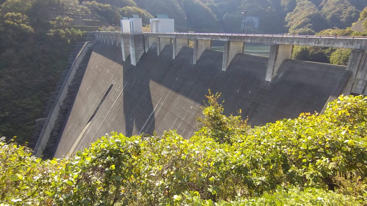 左岸の下流側から見た小玉ダム