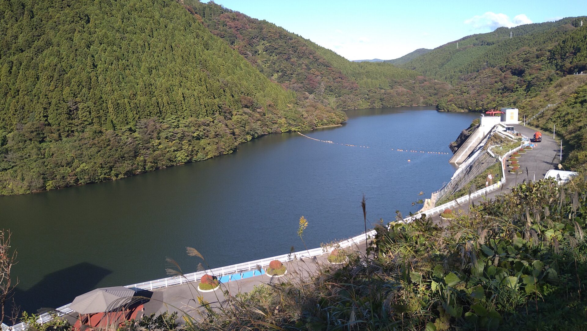 展望台から見える四時湖