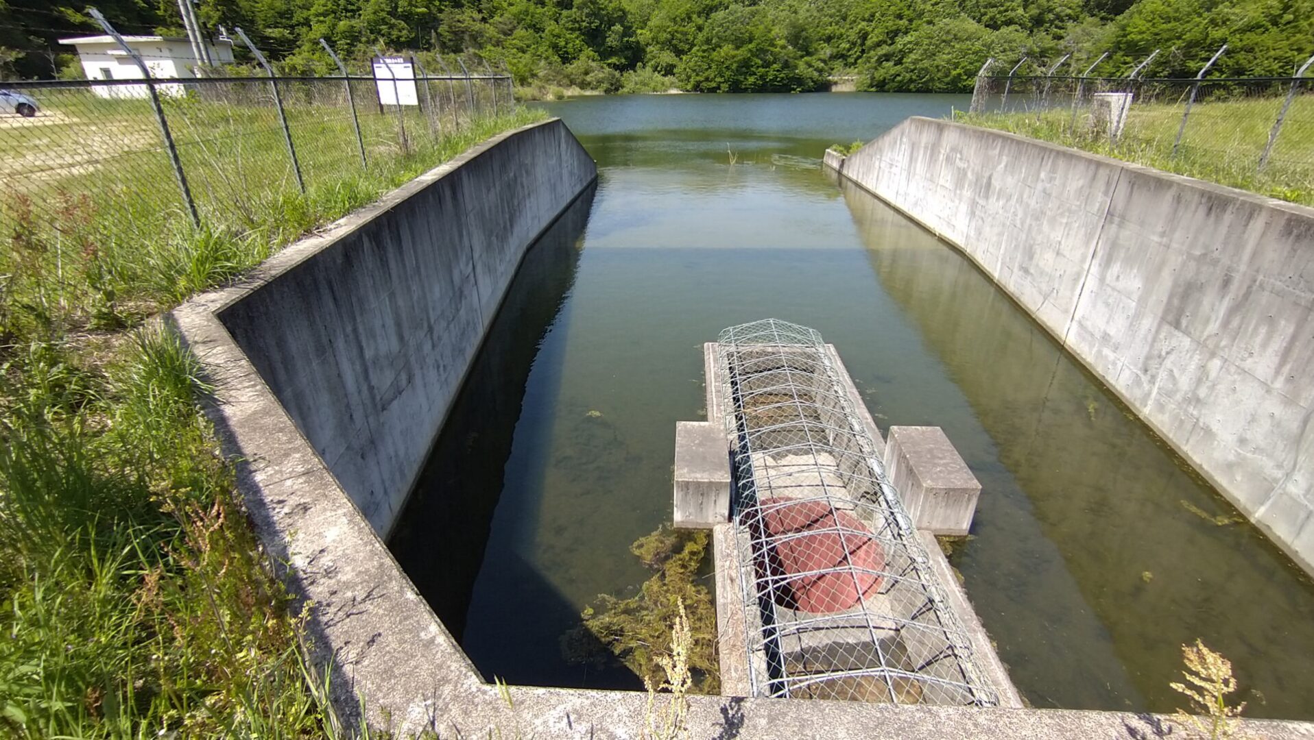 高柴調整池の洪水吐