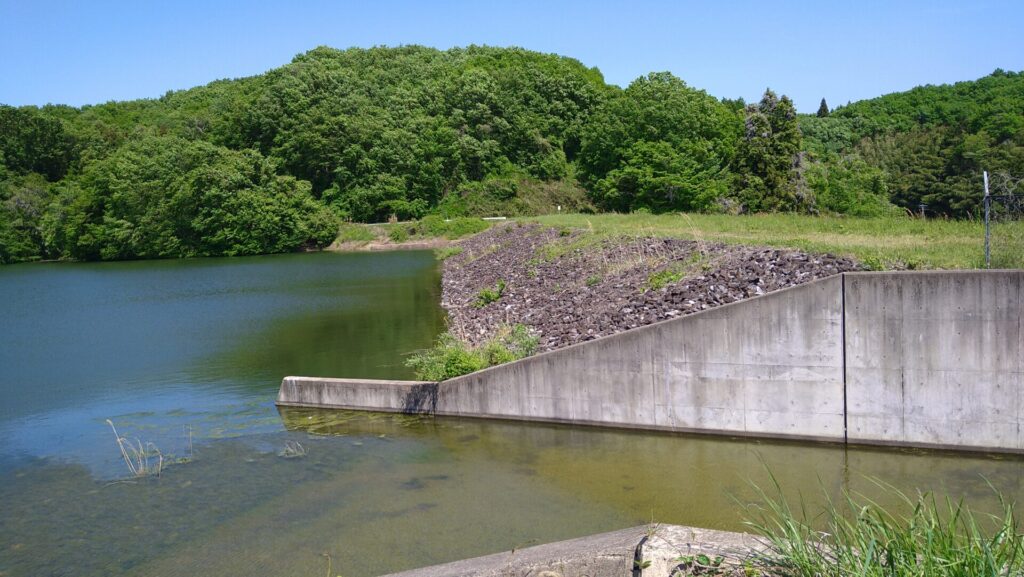 高柴調整池の上流側