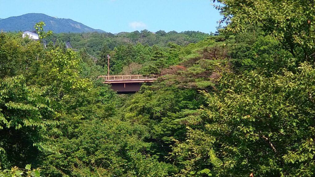 岳ダムのダム湖に架かる橋