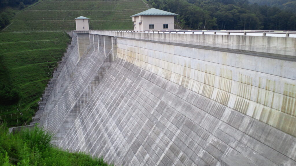 左岸から見た琴川ダム