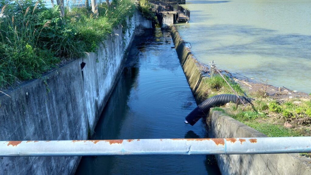 後沢溜池の洪水吐