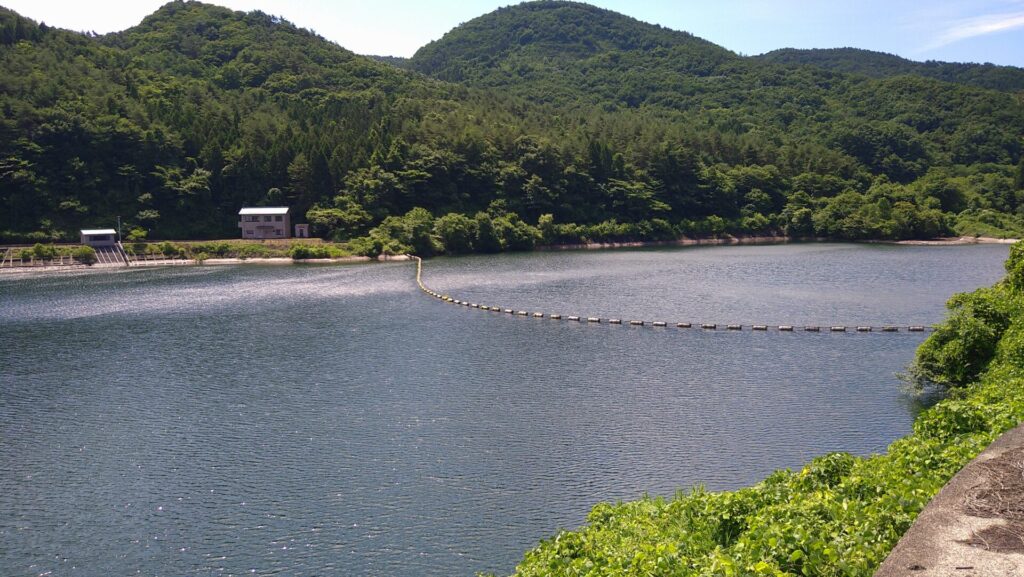 保野川ダムのダム湖の風景