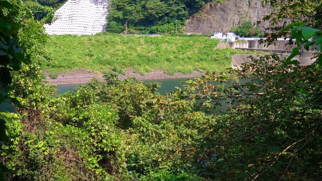 樽水ダムの上流側