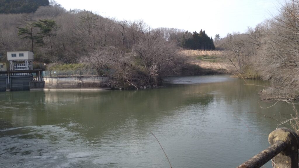 入川補助調整池のダム湖