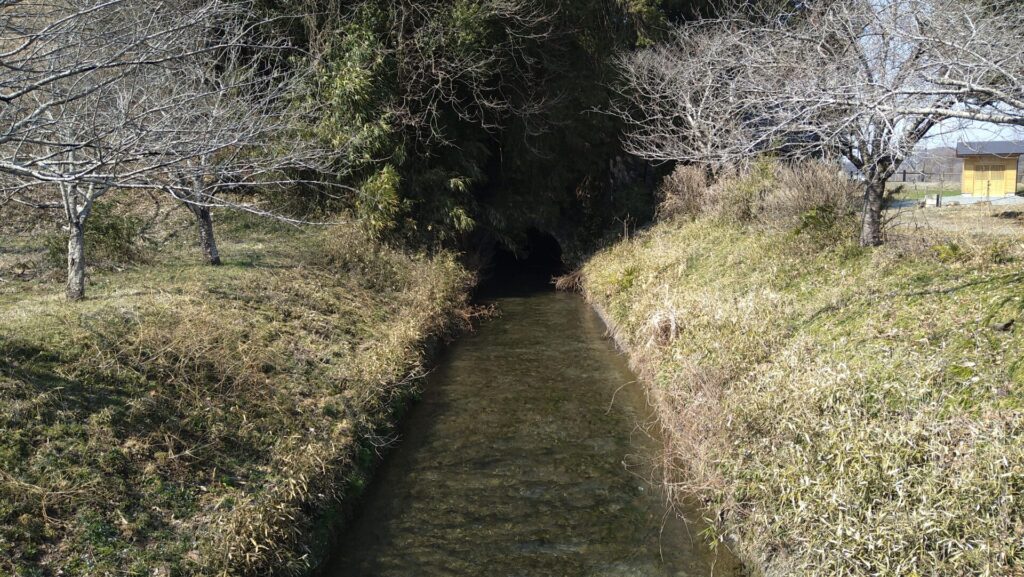 小倉堰からつづく水路