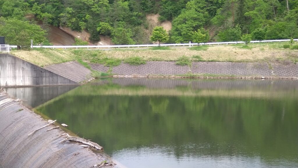 馬神溜池の上流側