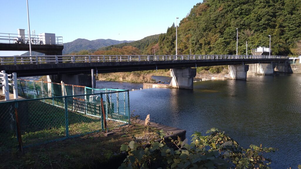 左岸の上流側から見た夏井頭首工