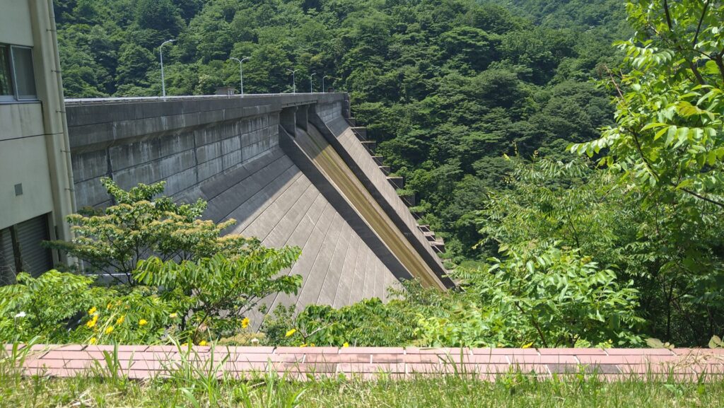 右岸から見た赤岩ダム