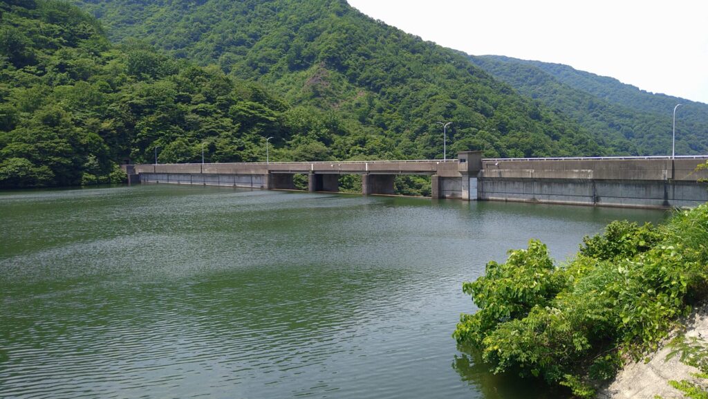 上流側から見た赤岩ダム