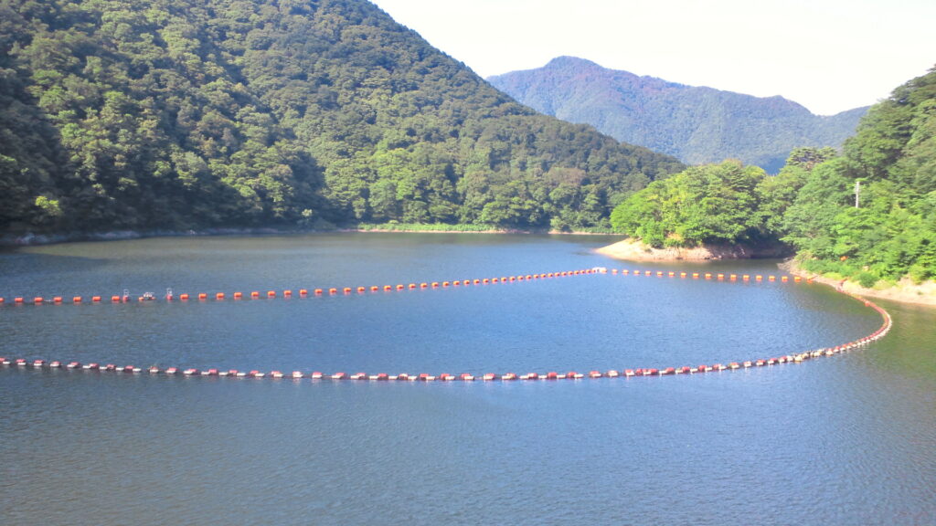 三面ダムのダム湖の風景