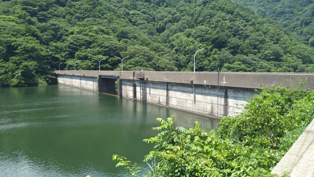 上流側から見た谷根ダム