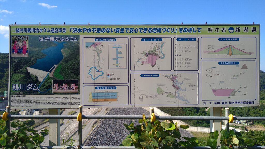 鵜川ダムの説明板