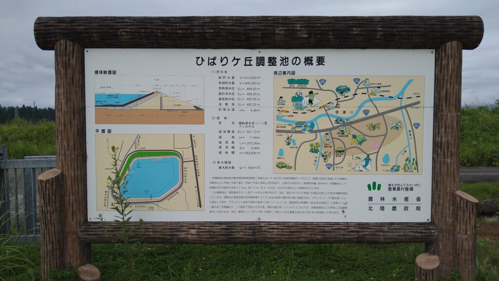 ひばりヶ丘調整池の説明板