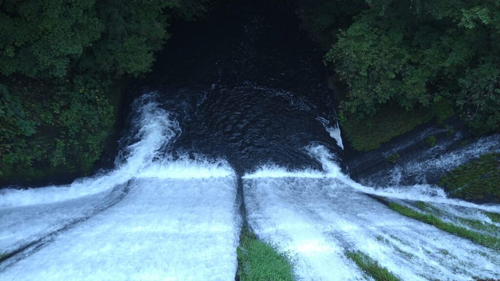 加茂市水道貯水池1号のダム下