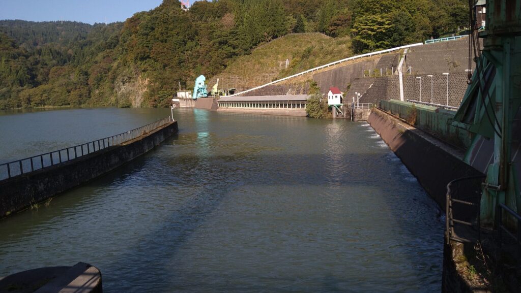 宮中取水ダムの取水口