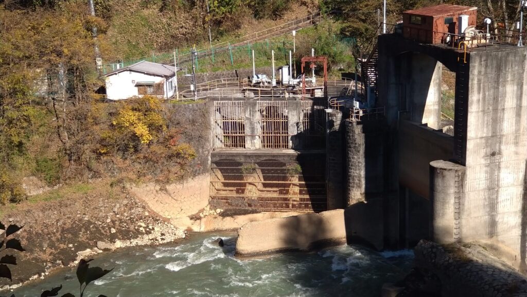 長野原取水堰の取水口