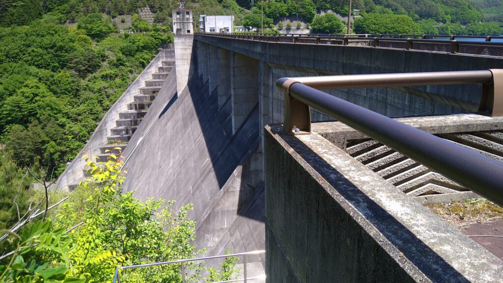 左岸から見た箕輪ダム