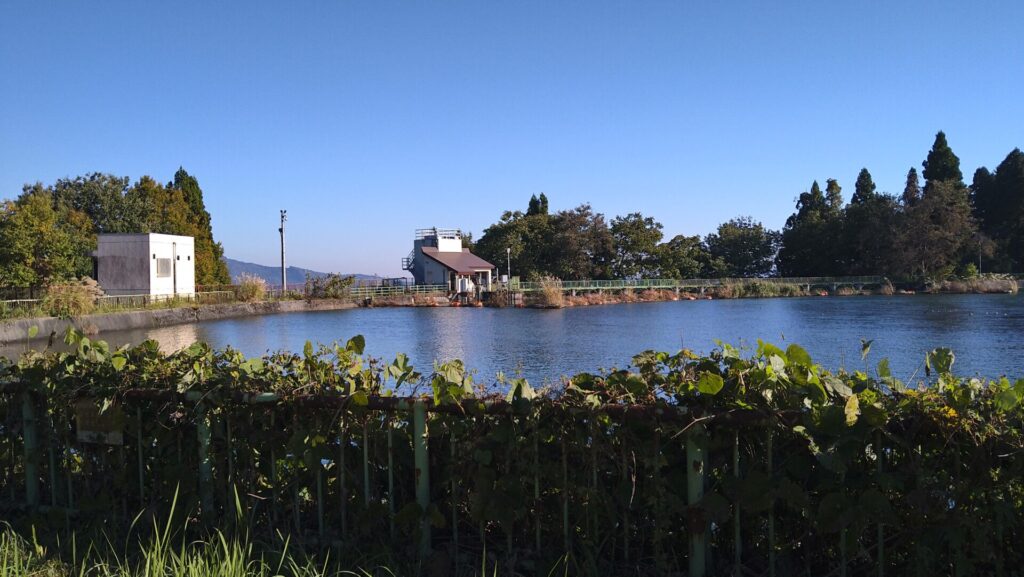 沖ノ原調整池の取水口