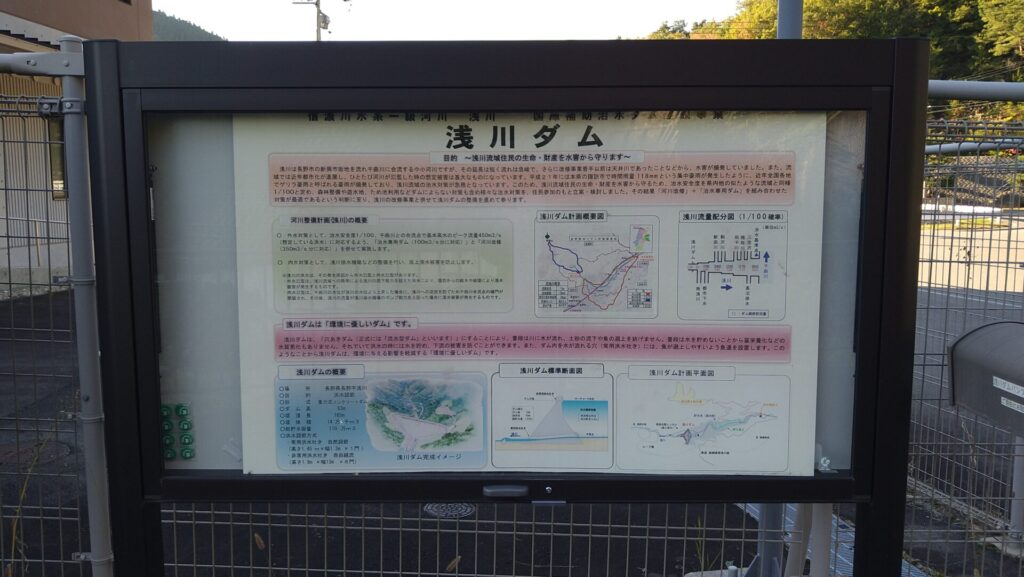 浅川ダムの説明板