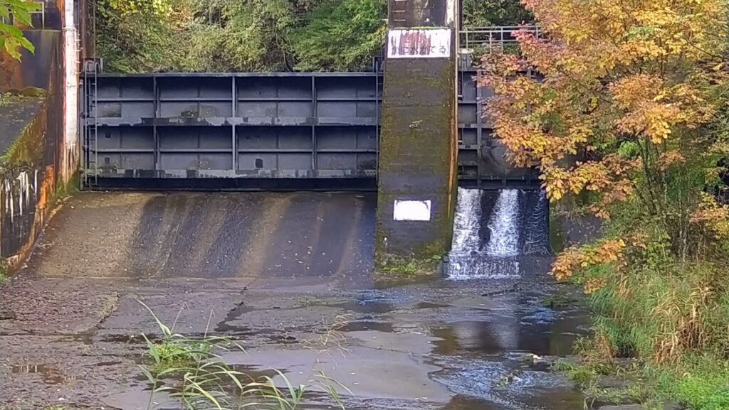 下流側から見た泥川ダム