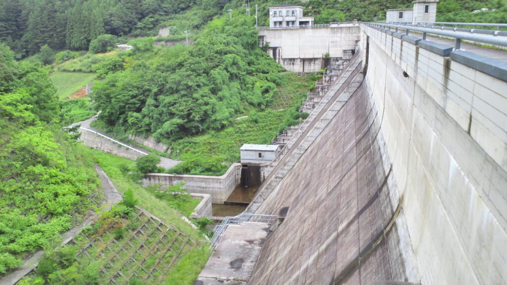 左岸から見た水上ダム