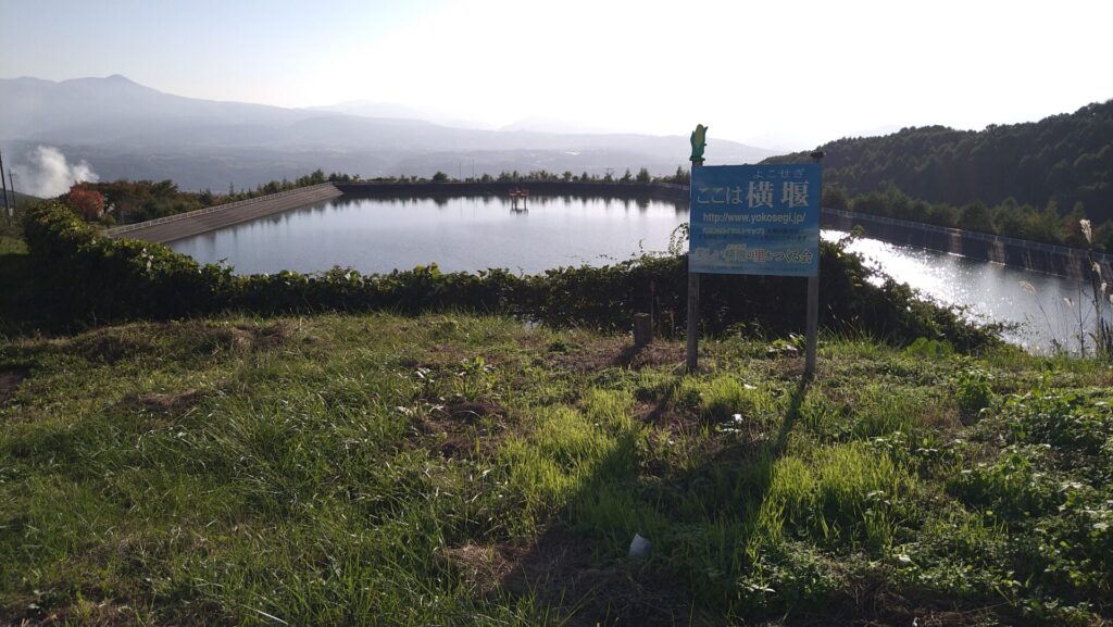 上流側から見た横堰の風景