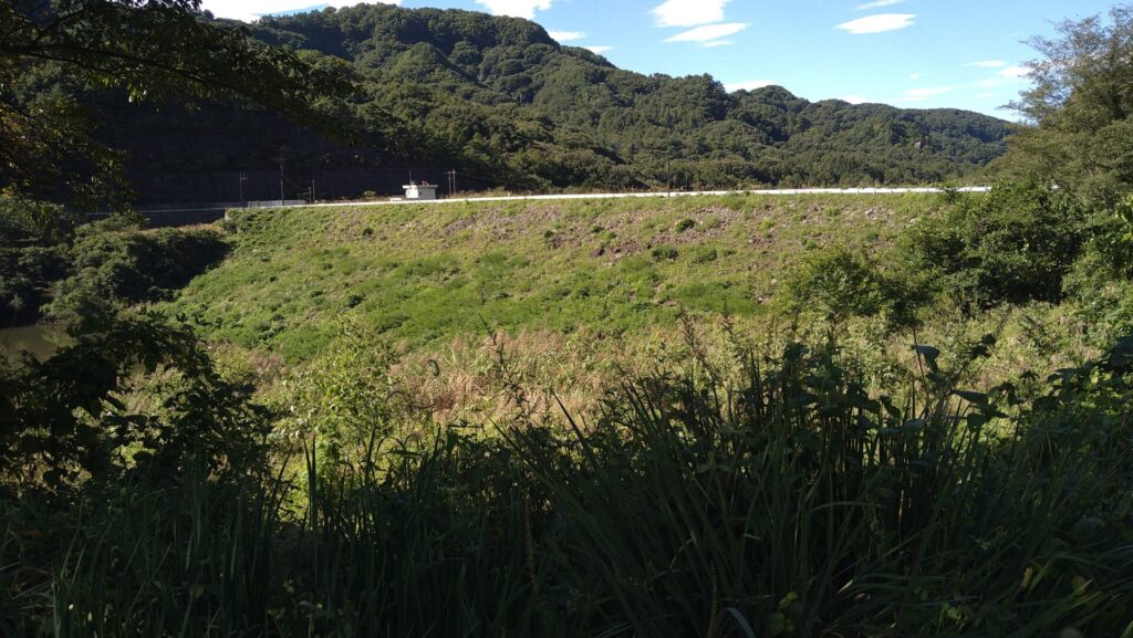右岸の上流側から見た香坂ダム