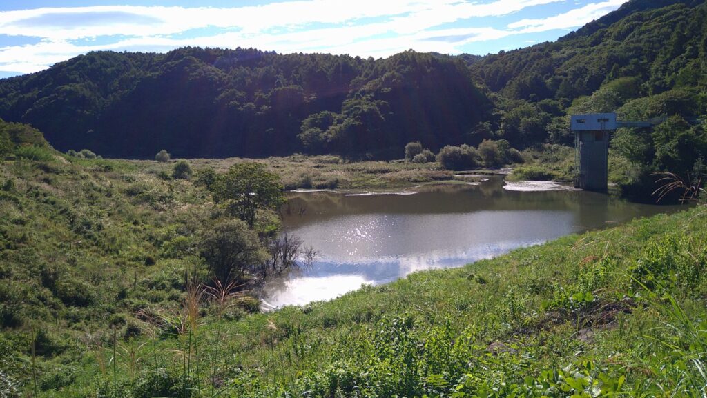 香坂ダムのダム湖