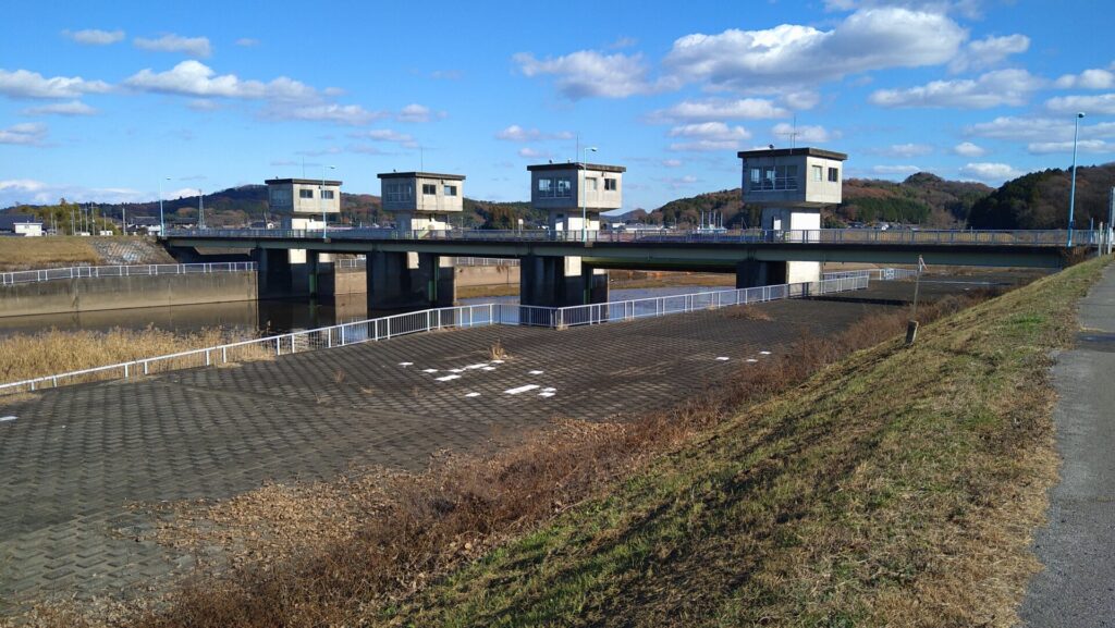 左岸の下流側から見た君島堰