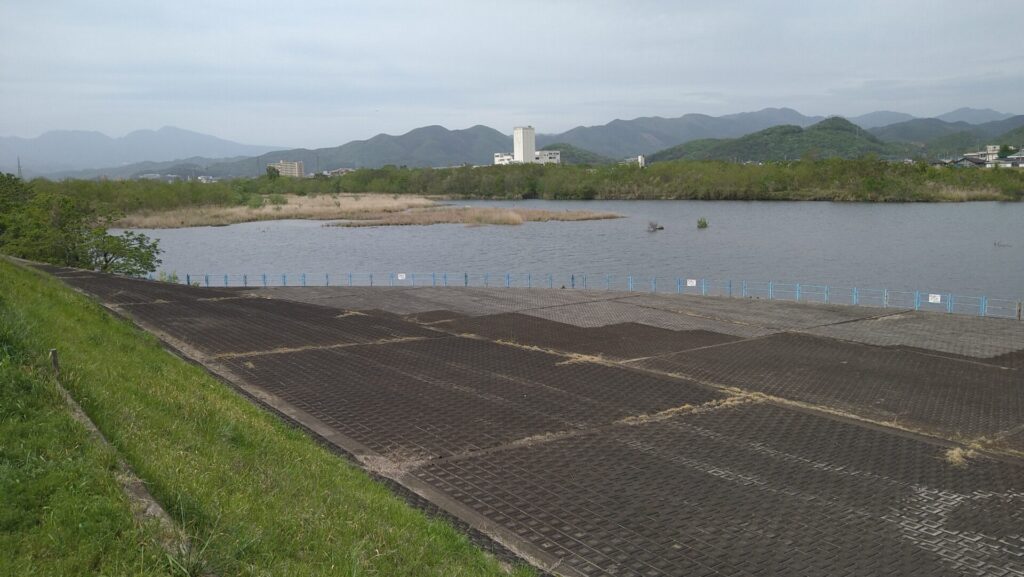 太田頭首工の上流側の風景