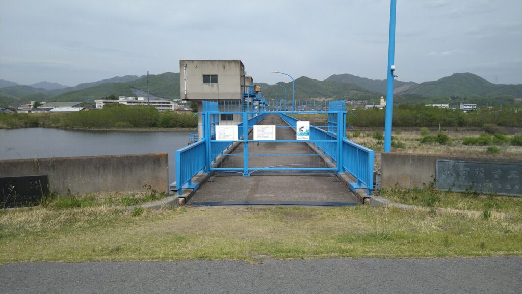 太田頭首工の天端