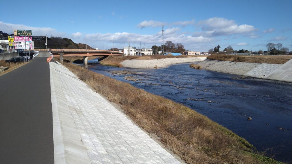 田川と山田川の合流点