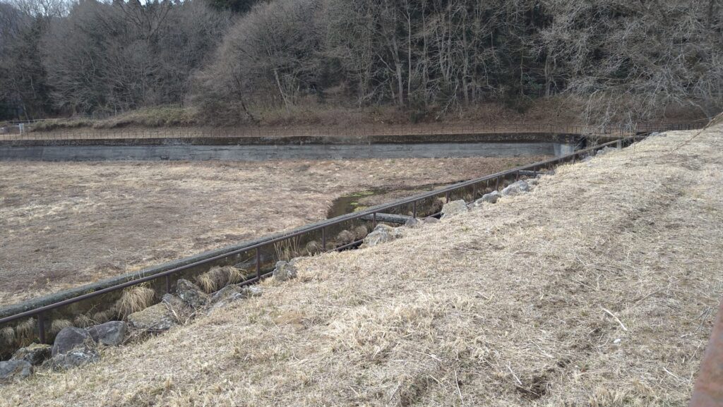 所野調整池の水路
