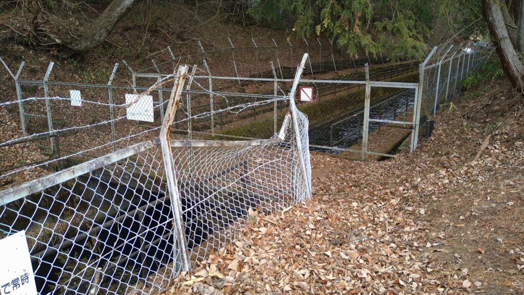所野調整池の水路