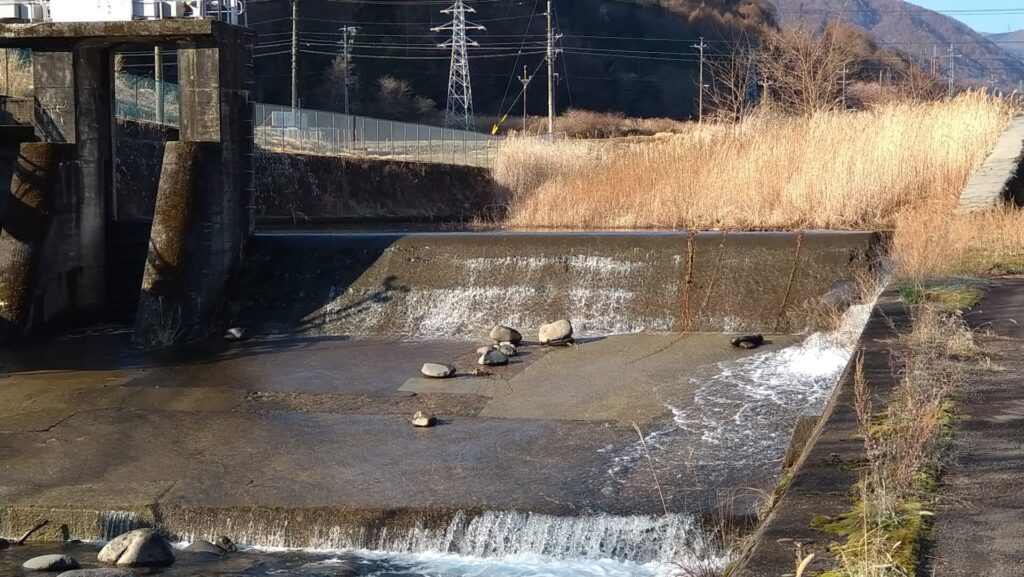 青原ダムの堤体
