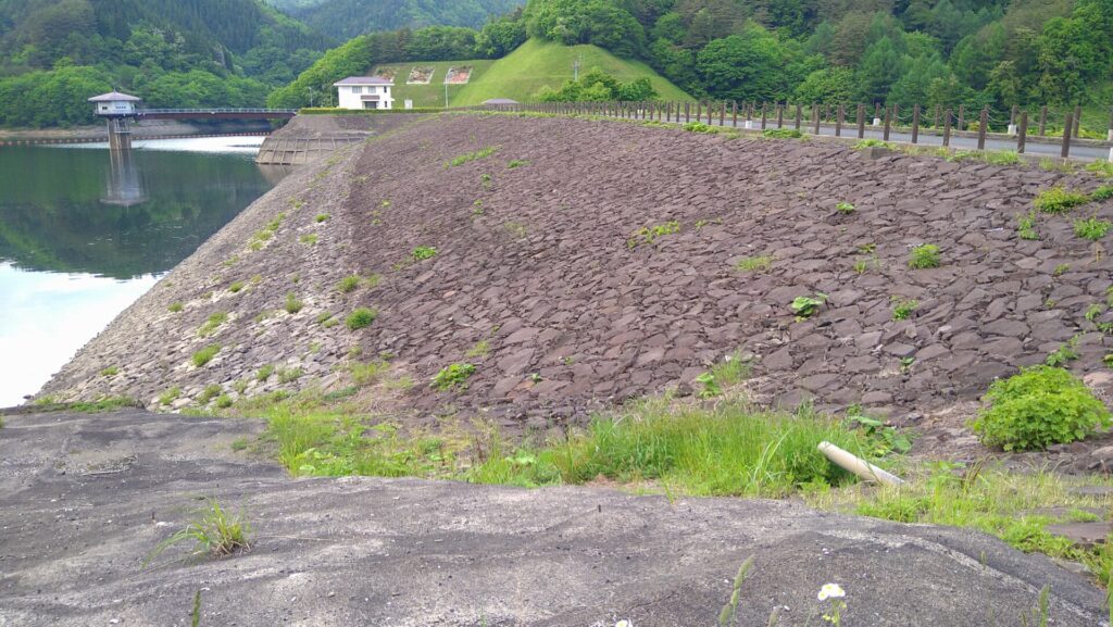 右岸の上流側から見た葛丸ダム