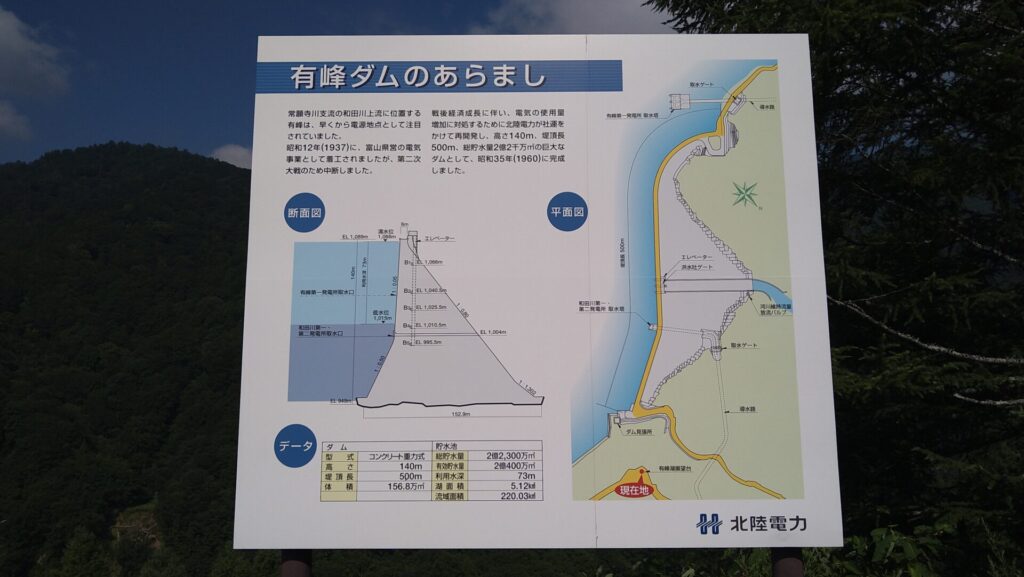 有峰ダムのあらまし