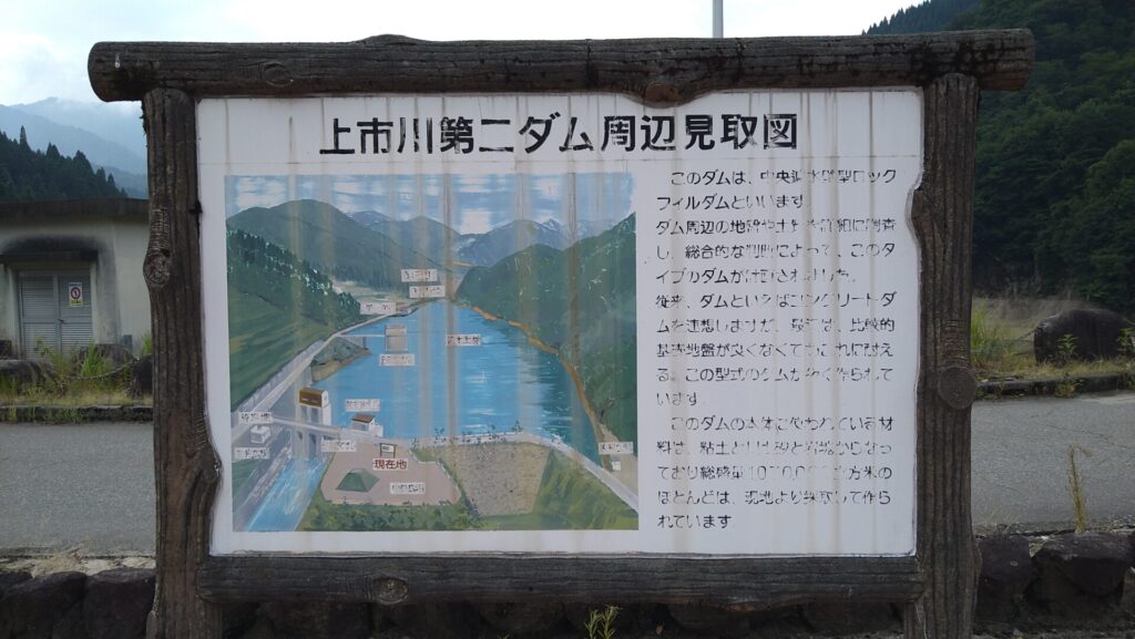 上市川第2ダムの案内図