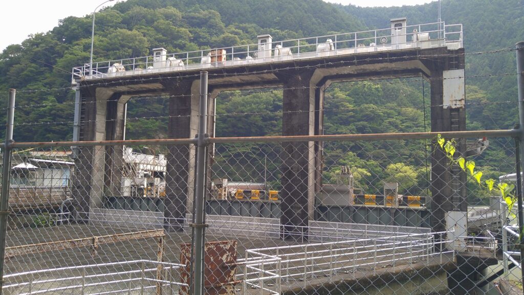 笹間川ダムの取水口