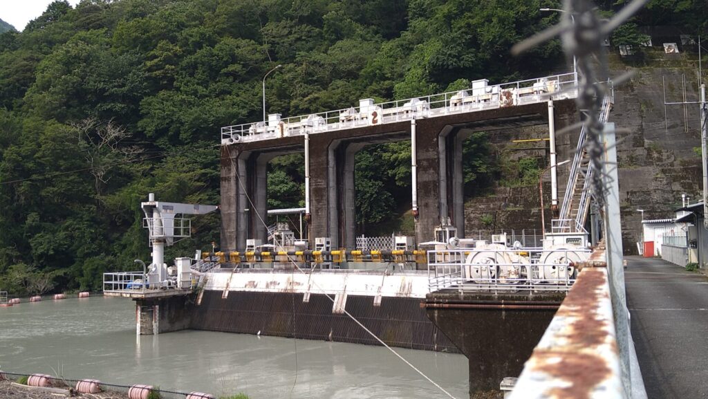 笹間川ダムの取水口